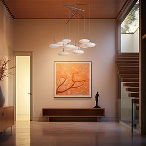 Clouds 10-Light Mobile Pendant in-situ