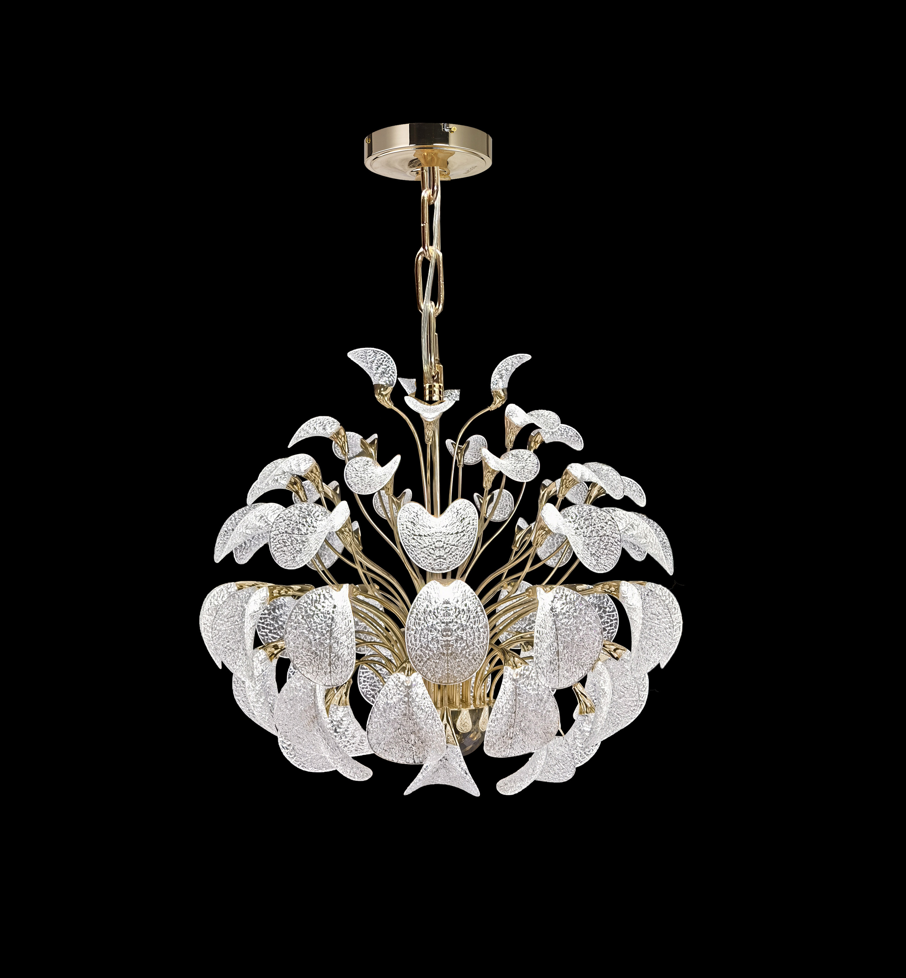 Beautiful & Stylish LED light in Gold l  item#: MEC-VE-60 G, Size: D44"H34"