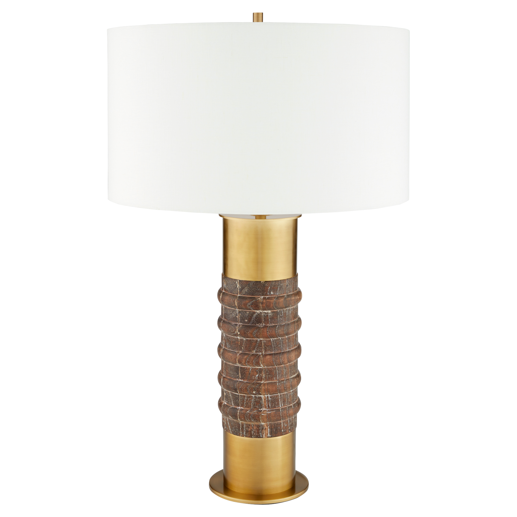 The Anneau Table Lamp, named after the French word for “ring,” showcases intricate ring details along its base. 