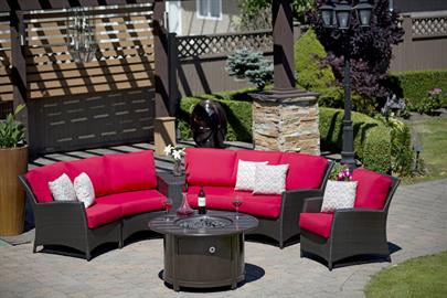 Palm Harbor Wedge Sectional w/Pozza Fire Pit