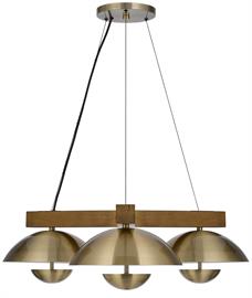 Lakeland Integrated Dimmable Metal/Wood Chandelier