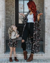 Bailey's Blossoms Mommy & Me Black Floral