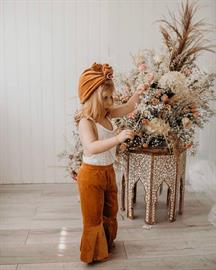 Bailey's Blossoms Lina Pleated Velour Bell Bottoms