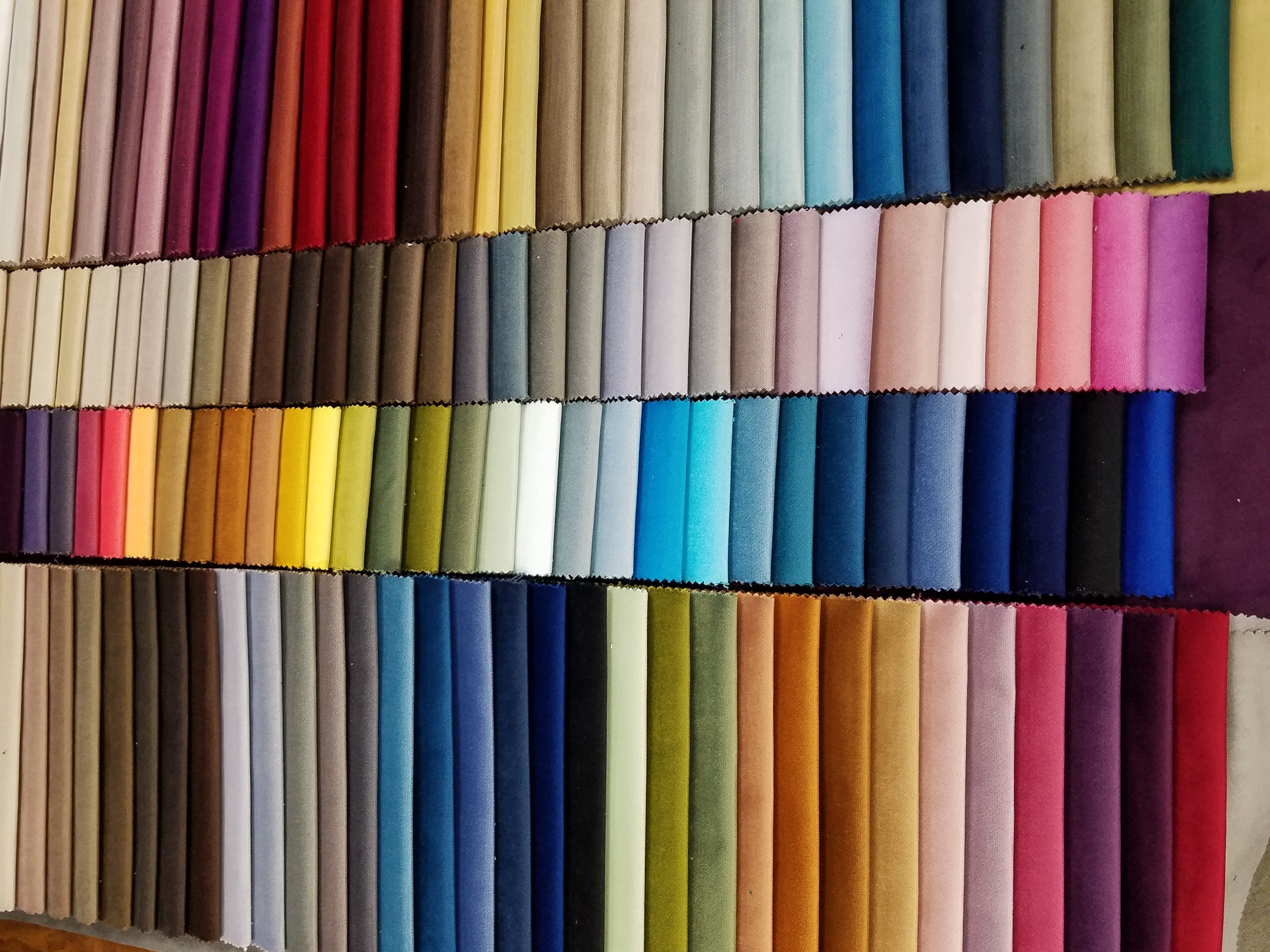 High quality European velvet, suitable for upholstery & drapery, width: 55", in 70 colors