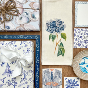 Statoinery: Cards, Wrapping Paper, Coasters, Tea towel and more