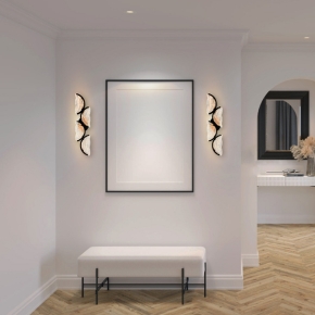 Introducing the Moon Integrated LED Wall Light, a striking fusion of modern design and artisanal craftsmanship. 