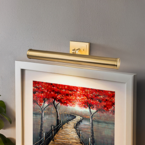 Coates Brushed Brass Finish Large Picture Light